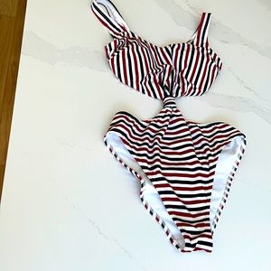NWOT A&F Red, White, and Blue Monokini